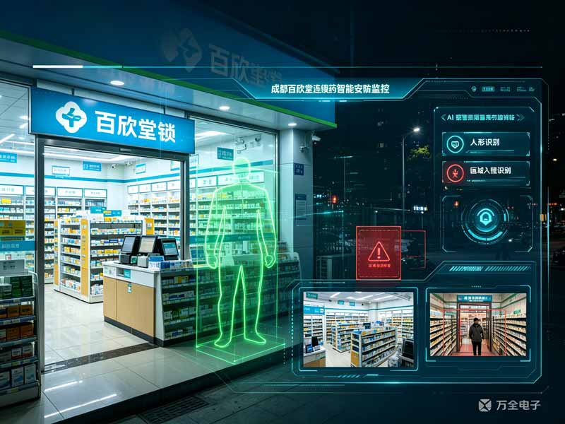 成都百欣堂药店 AI 联网报警系统